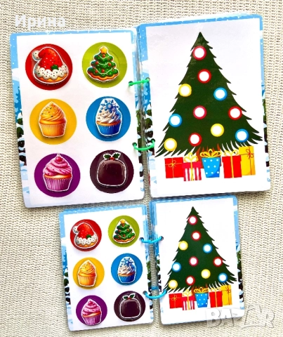🎄 Коледни книги-играчки с лепенки за деца! 🎁, снимка 6 - Игри и пъзели - 52423688