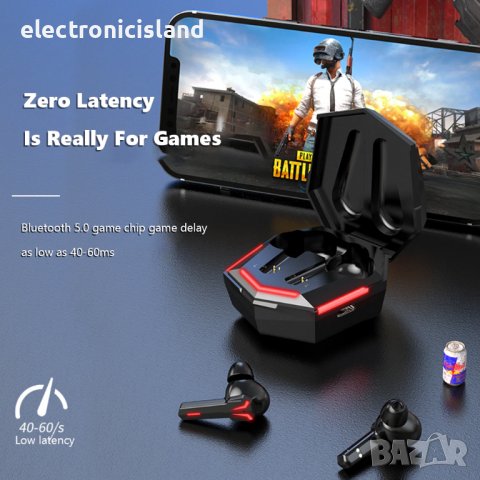 Безжични bluetooth геймърски слушалки KS06 TWS  Bluetooth 5.0, Шумопотискащи, музика, спорт, снимка 12 - Безжични слушалки - 37405936