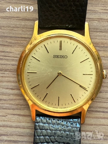 Позлатен часовник SEIKO , снимка 2 - Мъжки - 51307573