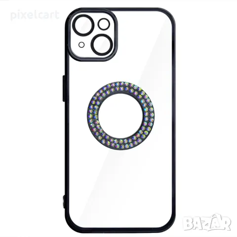 Силиконов калъф DM1 за iPhone 13, с протекция на камерата, Черен, снимка 1