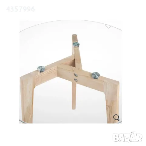 Декоративна кръгла маса от стъкло, 50х45см. , снимка 3 - Декорация за дома - 48996693