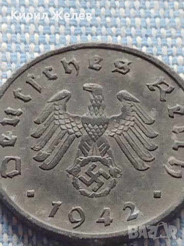 Монета 10 райхсфенинг 1942г. Германия Трети Райх с СХВАСТИКА за КОЛЕКЦИЯ 38789, снимка 6 - Нумизматика и бонистика - 42822646