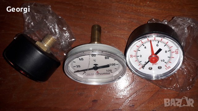 Манометър и термометър за котли и други цели чисто нови, снимка 2 - ВИК - 39103549