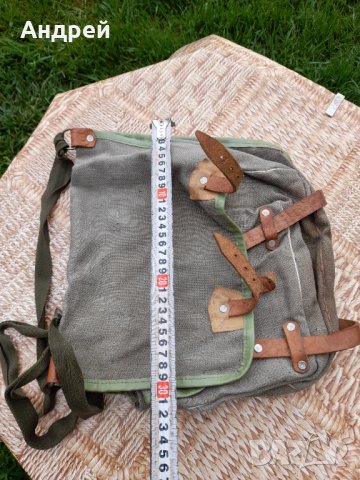 Стара брезентова чанта #11, снимка 6 - Антикварни и старинни предмети - 40538782
