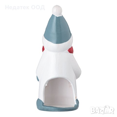 Коледен фенер, Снежен човек, Kерамичен, 7x7x18см, снимка 2 - Декорация за дома - 42745694