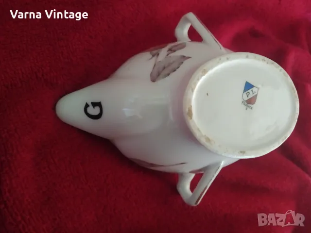  Стар порцеланов сепаратор сосник. 30-40 години. PL Франция. марк., снимка 13 - Антикварни и старинни предмети - 48780799