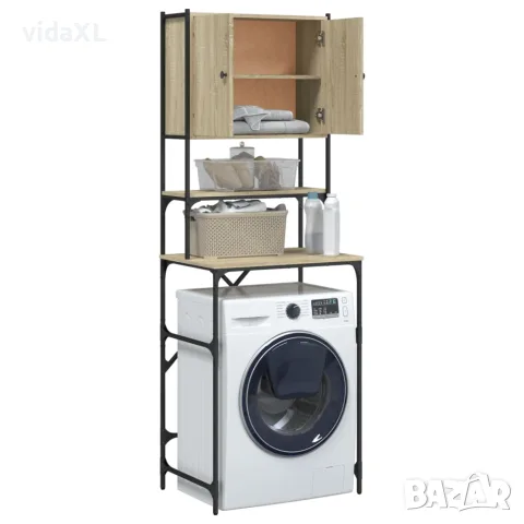 vidaXL Шкаф за пералня, дъб сонома, 68x48,5x194 см, снимка 6 - Шкафове - 56148230