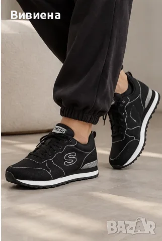 Дамски маратонки Skechers Sport Shimmer Time, черни, размер 36,5