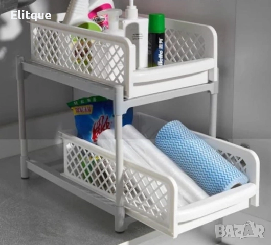Органайзер с плъзгащи се два рафта, снимка 3 - Други стоки за дома - 52862471