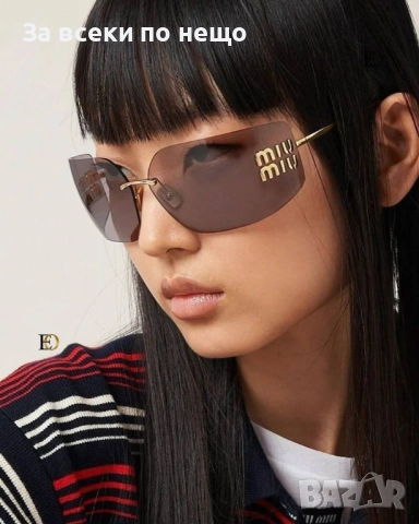 Miu Miu Слънчеви Очила С UV400 Защита С Кутия И Калъф Миу Миу - Наличми Различни Цветове Код SK59, снимка 4 - Слънчеви и диоптрични очила - 52474852