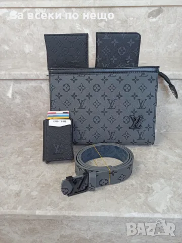 Louis Vuitton Луксозен Мъжки Комплект Луис Витон - Различни Модели И Цветове Код Bal Style85, снимка 9 - Подаръци за мъже - 55939886