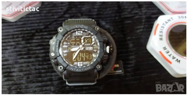 ЧАСОВНИК EXPONI СРЕБРИСТИ ЦИФРИ -  НОВО.., снимка 2 - Мъжки - 38472331
