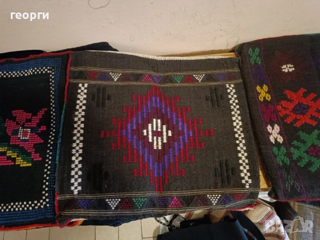  стари престилки, калъфки и торби - ръчнотъкани, снимка 8 - Антикварни и старинни предмети - 52710077