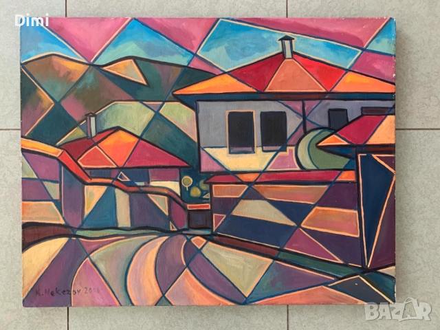 КРЪСТЬО НЕКЕЗОВ масло/платно, снимка 2 - Картини - 52827328