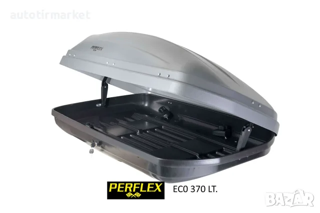 Автобокс Perflex Journey 370л с ключалка – сив – AK370, снимка 2 - Аксесоари и консумативи - 56053318
