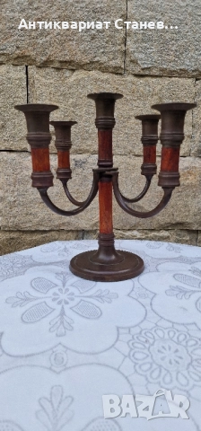 Масивен бронзов свещник , снимка 9 - Други стоки за дома - 52228166
