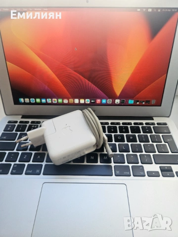 Macbook Air 11 Mac OS Ventura, отлично състояние и батерия  186 cycles, снимка 8 - Лаптопи за дома - 54304996