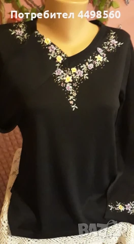 Дамска Блузка с бродерия, снимка 2 - Блузи с дълъг ръкав и пуловери - 51033908