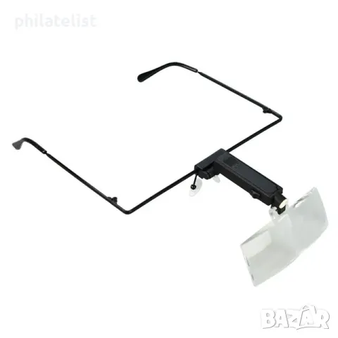 Очила Лупа С LED лампа - 1,5x, 2,5x, 3,5x увеличение, снимка 3 - Нумизматика и бонистика - 48309529