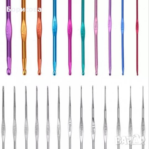 Комплект с несесер от 100 бр куки, игли и аксесоари за плетене, снимка 3 - Други - 31479473