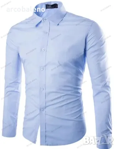 Ежедневна мъжка риза с дълги ръкави, 17цвята, снимка 17 - Ризи - 47997572