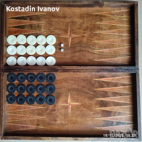 Класически дървен шах и табла , снимка 3 - Шах и табла - 51793331