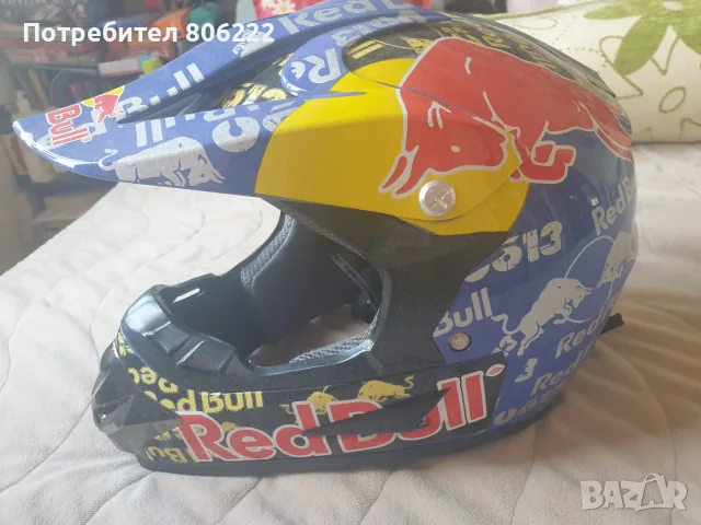 Кросова каска Red Bull, снимка 4 - Спортна екипировка - 55940604