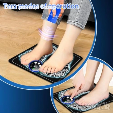 Нов EMS масажор за крака с 8 режима и 29 нива + електродни подложки, снимка 4 - Масажори - 52772500