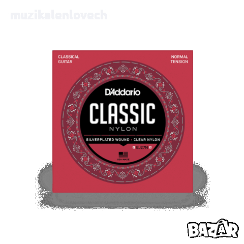 D'ADDARIO EJ27N Classical Guitar Strings Set - комплект от 6 струни за класическа китара, снимка 2 - Китари - 44623462