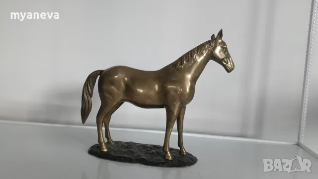 Бронзова, масивна скулптура на кон ., снимка 4 - Статуетки - 56247622