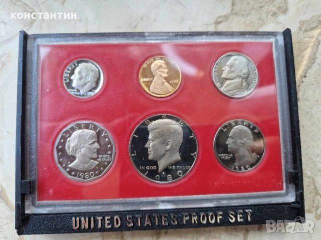 сет монети САЩ 1980г