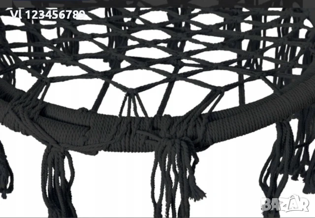 Висяща въжена люлка-хамак, Черна+ подарък възглавница , снимка 2 - Къмпинг мебели - 53892340