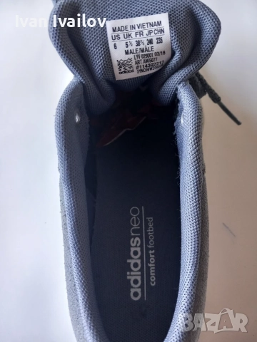 Оригинални кецове ADIDAS Neo VS Set, Естествен велур, Номер 38.5 (Стелка 24 см) – НОВИ!, снимка 6 - Детски маратонки - 56020967