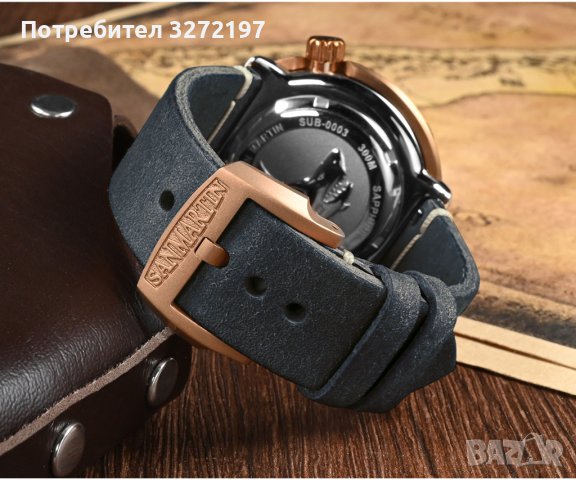 San Martin Tunа-Автоматичен бронзов часовник ,Японски Механизъм NH36А,сапфир,300 м водоустойчив, снимка 5 - Мъжки - 40483951