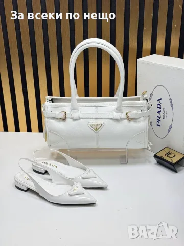 Prada Луксозни Дамски Лачени Обувки с Каишка и Остър Връх - Различни Цветове Код SEM-716, снимка 3 - Дамски обувки на ток - 55972491