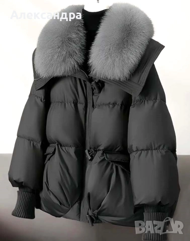 Ново дамско зимно яке с пухена яка , снимка 2 - Якета - 52641893