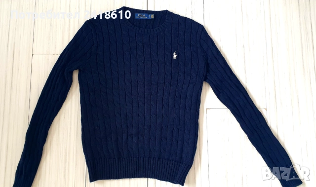 POLO Ralph Lauren Cable Pima Cotton Size S НОВО! ОРИГИНАЛ! Дамски Пуловер!, снимка 6 - Блузи с дълъг ръкав и пуловери - 53284691