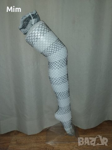 Чорапогащник мрежа / фигури/ в синьо и сиво на райе , снимка 2 - Бельо - 42459687