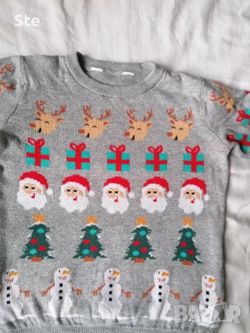 Два коледни пуловери 100% памук, снимка 4 - Детски пуловери и жилетки - 53209096