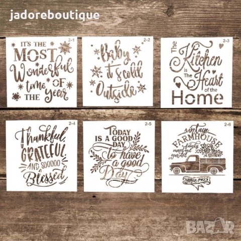 Шаблони стенсил за декорация "ферма" / farmhouse / rustic - различни видове , снимка 2 - Други - 34152694