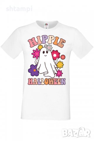 Мъжка тениска Hippie Halloween,Halloween,Хелоуин,Празник,Забавление,Изненада,Обичаи,, снимка 3 - Тениски - 38135440
