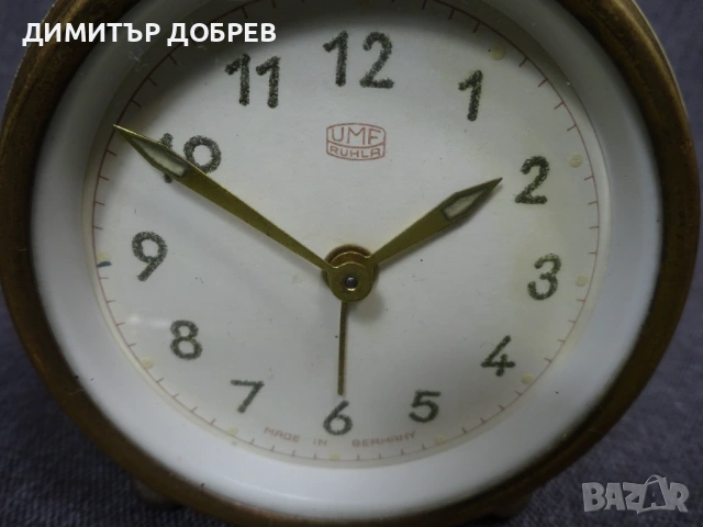 СТАР РЕТРО СОЦ МЕХАНИЧЕН ЧАСОВНИК БУДИЛНИК UMF RUHLA DDR, снимка 4 - Антикварни и старинни предмети - 54113508