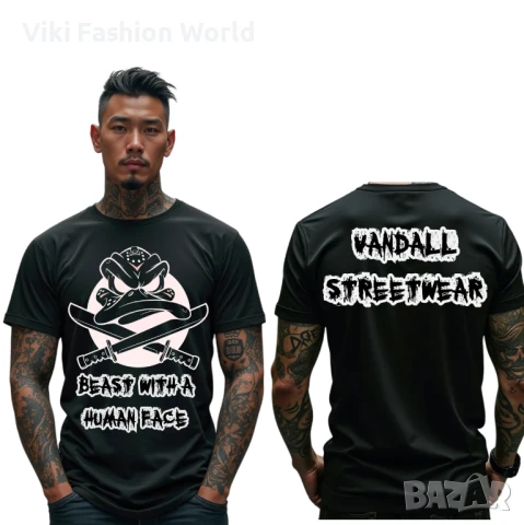 Мъжки тениски в черно на марката Vandall