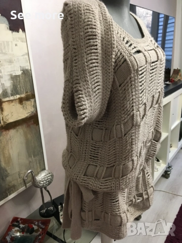 BCBGMAXAZRIA Oversized Alpaca дамска туника S, снимка 2 - Блузи с дълъг ръкав и пуловери - 52789506