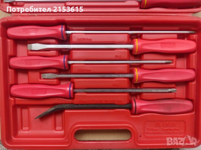 Genius Tools TL-515X 14 брoя комбинирани отвертки и 1 твърдо рамо , снимка 3 - Отвертки - 42316848