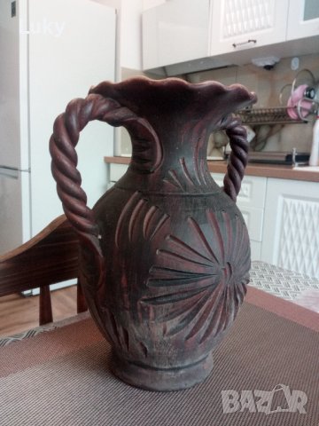 Продавам красива и стара ваза-делва.Ръчна изработка.ФРГ., снимка 2 - Антикварни и старинни предмети - 42412041