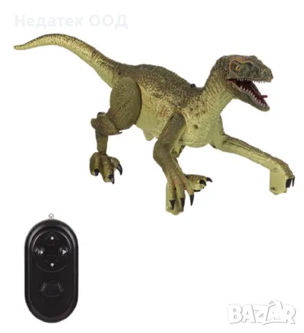 Динозавър със светлина за движение напред и назад, 6 различни звука, дистанционно управление, 34 см, снимка 3 - Други - 47263356