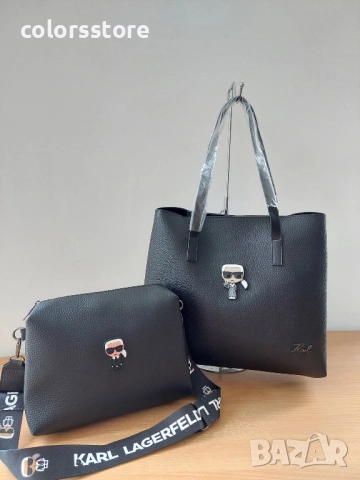 Черна чанта Karl Lagerfeld/SG153x, снимка 2 - Чанти - 51703042