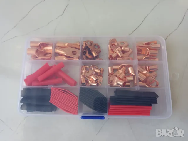 Кабелни обувки, клеми за кабели 4/6/8/10/12, медни, клеми, медна клема, снимка 5 - Друга електроника - 48622886