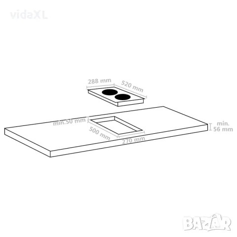 vidaXL Flexizone индукционен плот с 2 котлона сензорен контрол 3500 W, снимка 3 - Котлони - 56147715